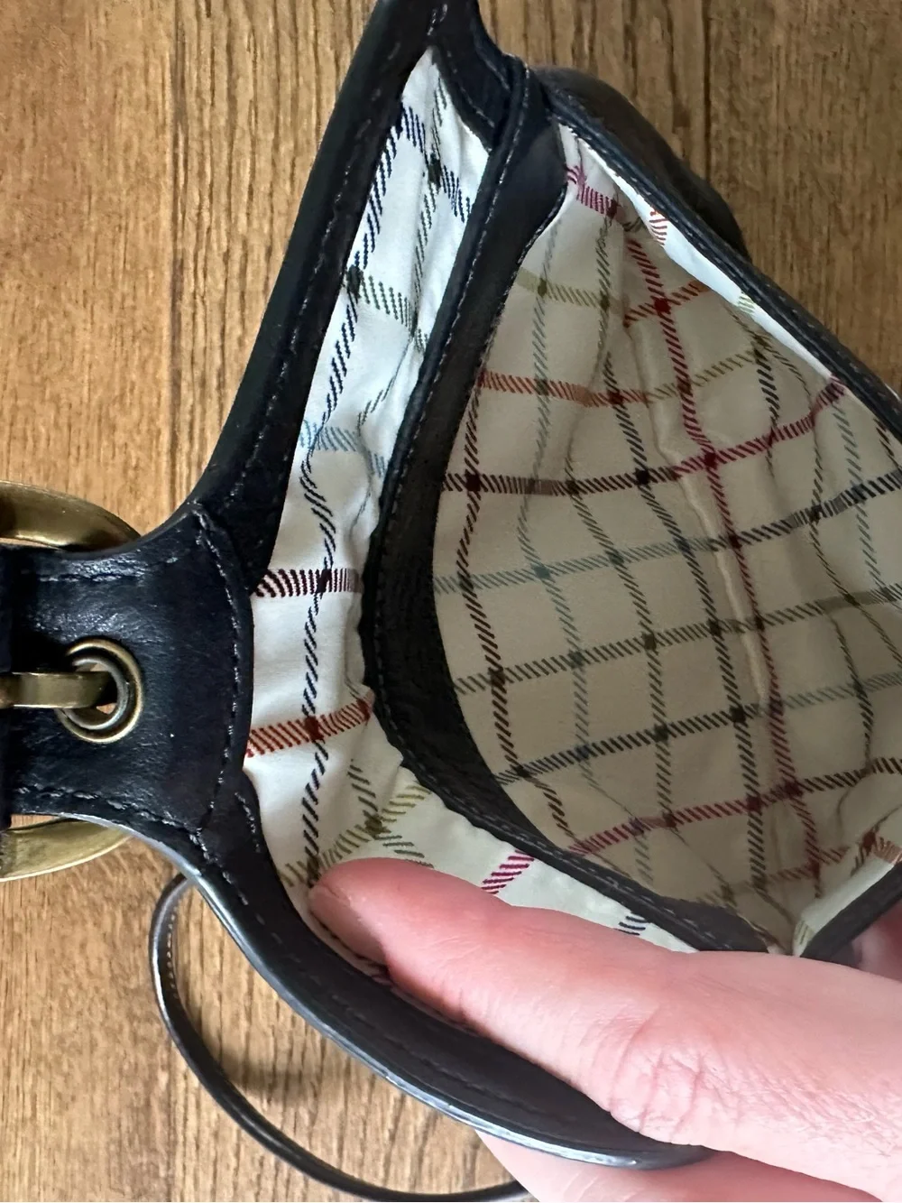 Vintage Coach Bleeker Wristlet Wallet Black Leather